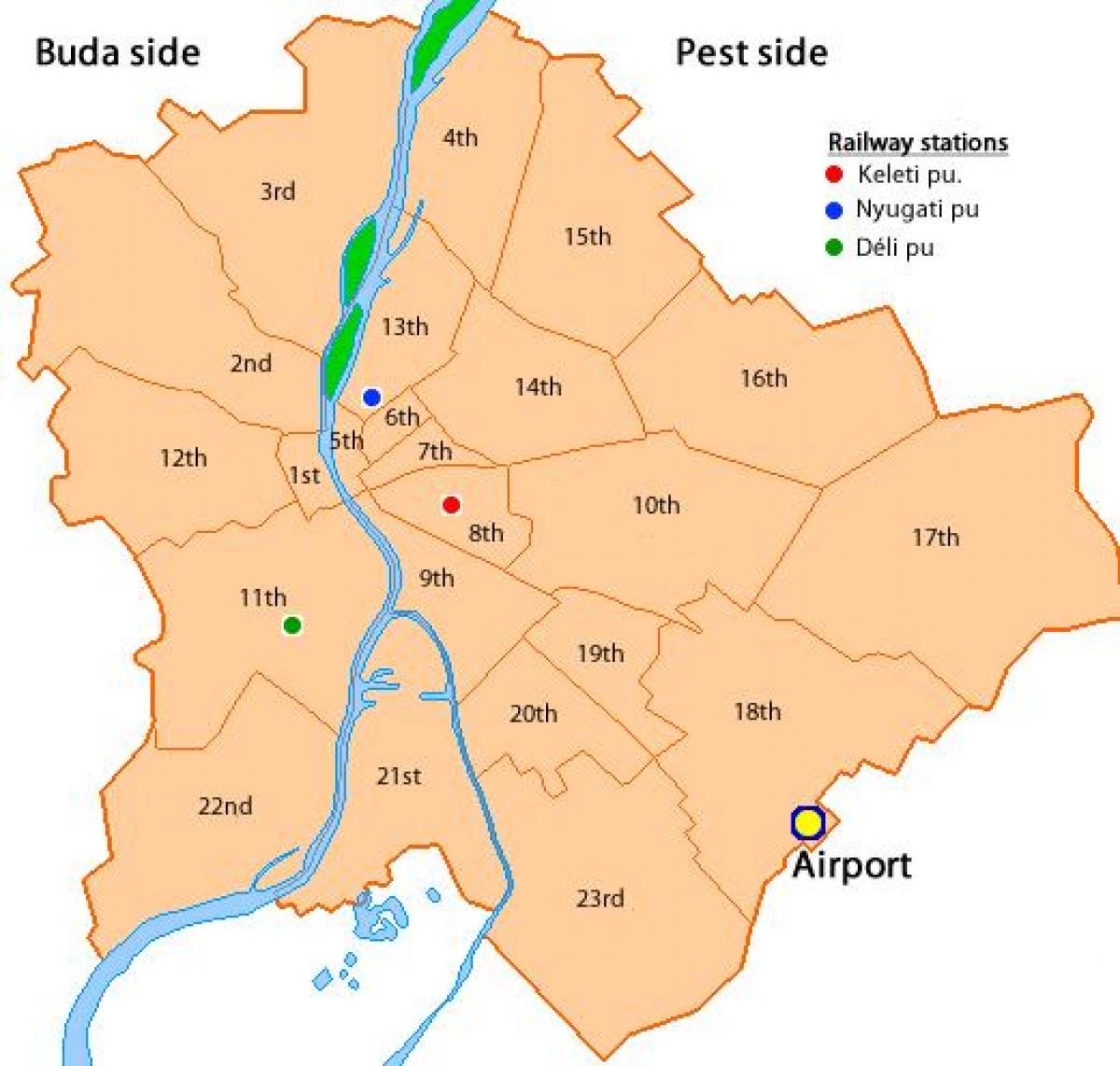 Будапешт карта районов