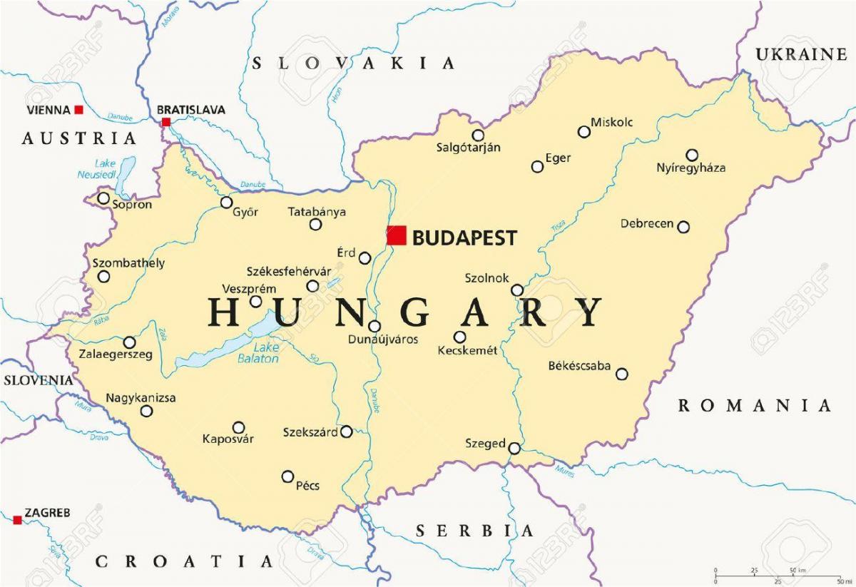 расположение Будапешт карта мира