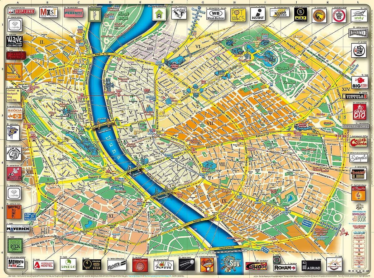 карта городского парка Будапешта
