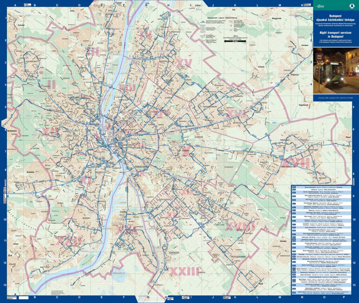 Будапешт ночной автобус карте