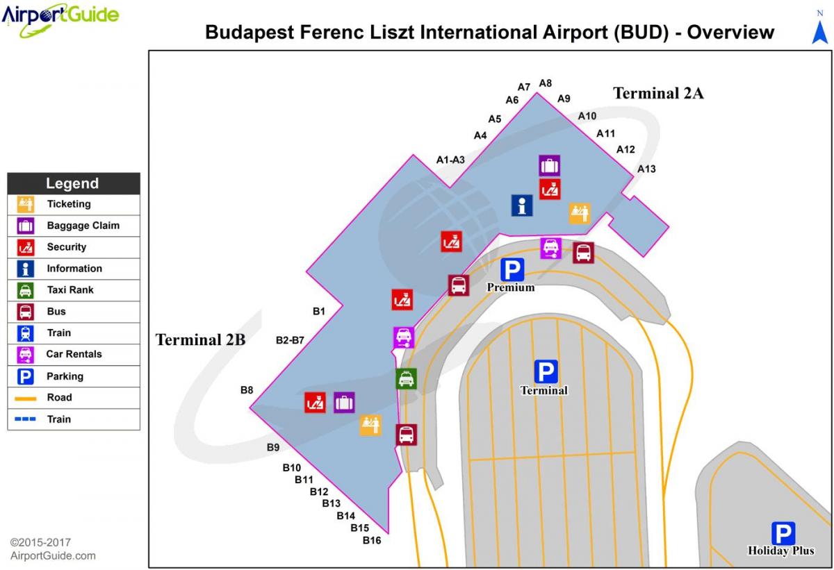 аэропорт Будапешта карте терминал 2а