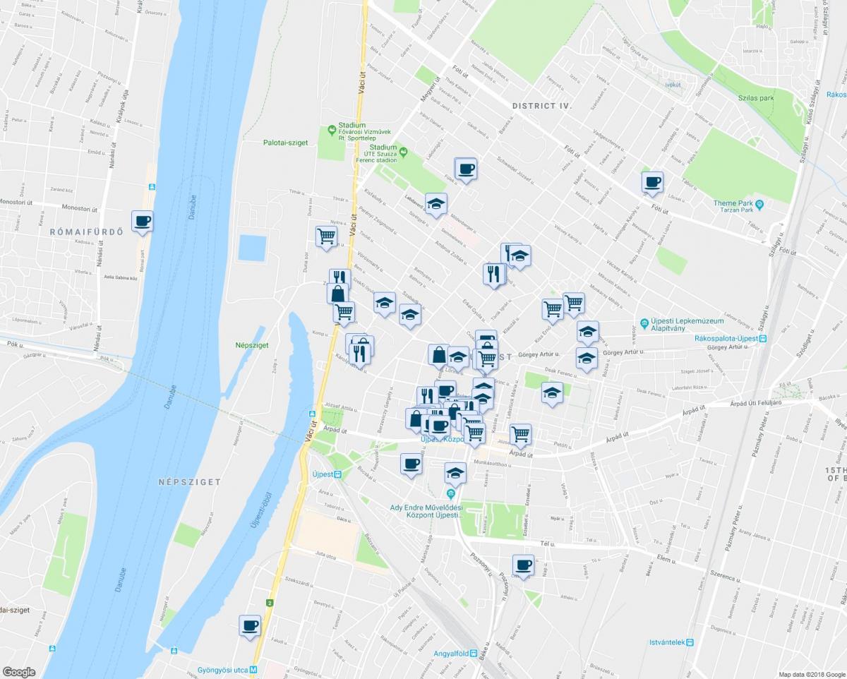 карта Будапешта рестораны