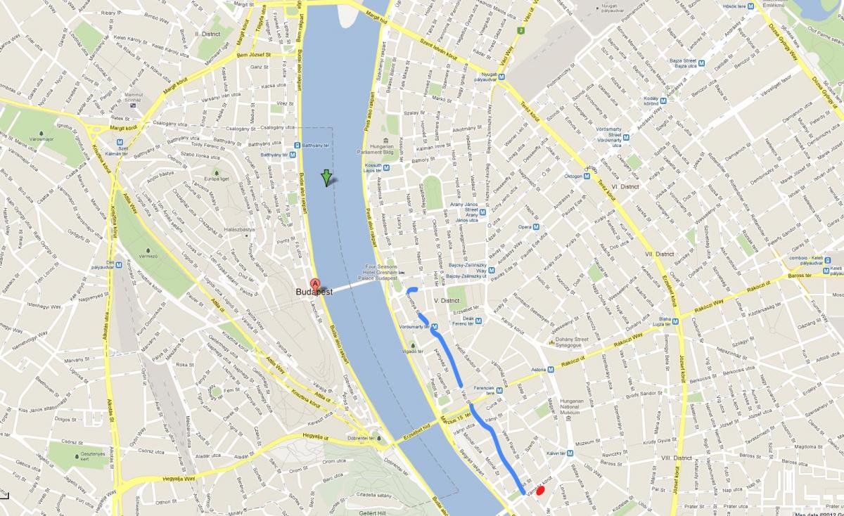 карту улица Ваци Будапешт