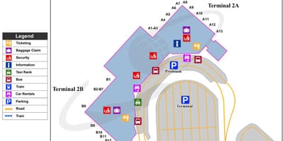 Аэропорт Будапешта карте терминал 2а