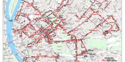 Карта Будапешта вагонетки