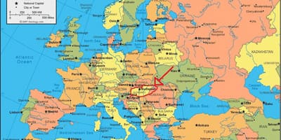Расположение карте Будапешта