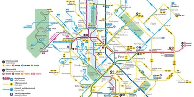 Карта Будапешта на пароме