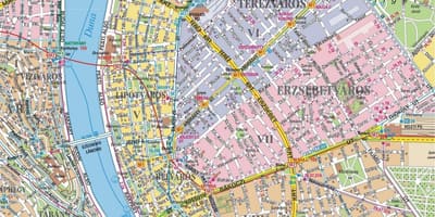Карта районов в Будапеште