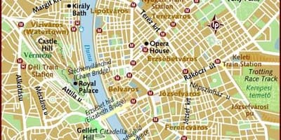 Карта города Будапешта, Венгрия