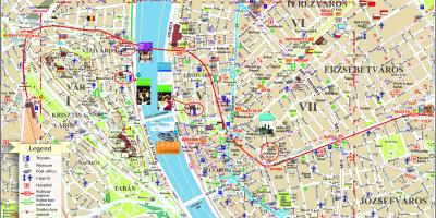 Карта улиц центра города Будапешт 