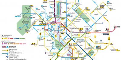 Будапешт автобусные линии на карте