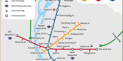 Карта метро Будапешта Венгрия